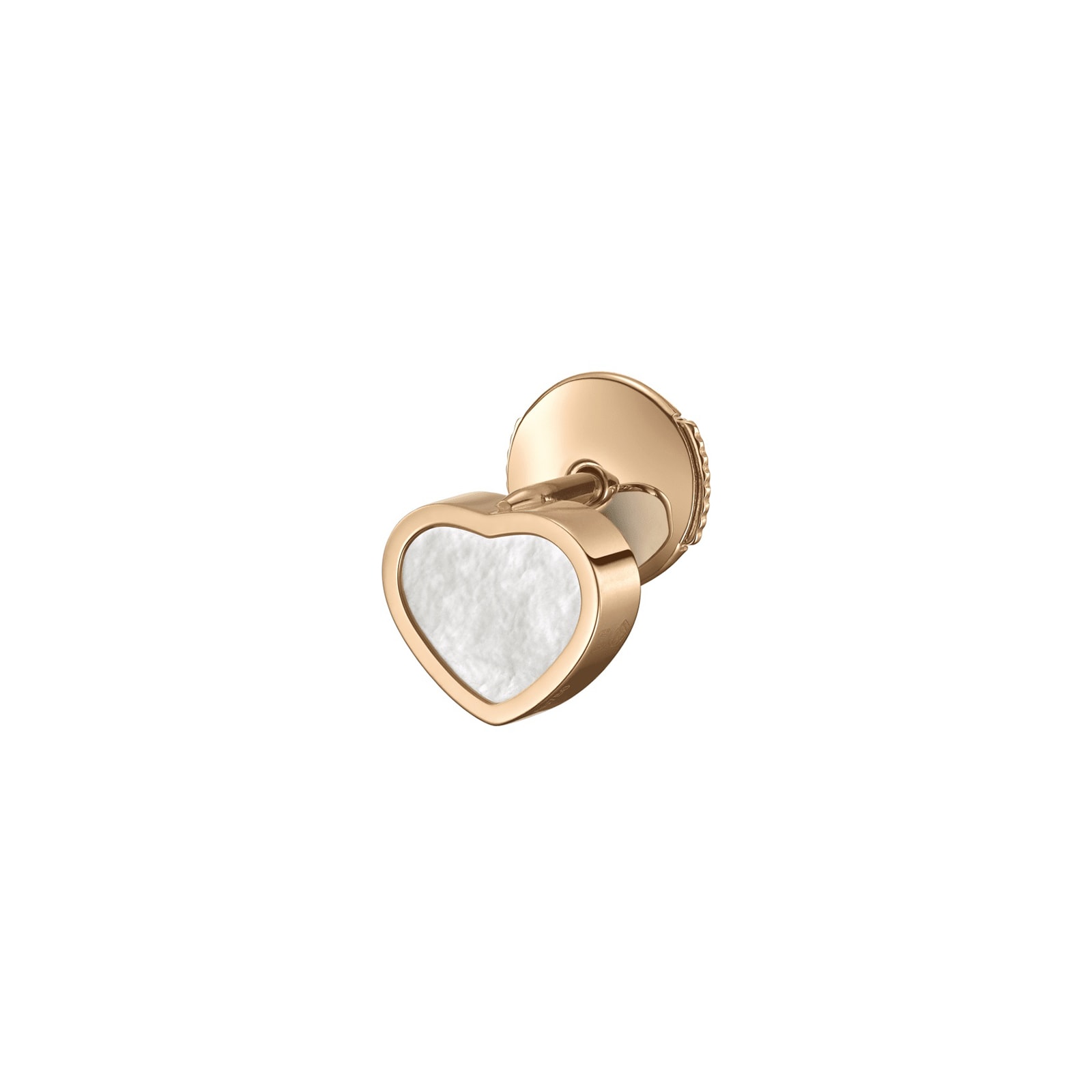 Chopard Happy Hearts Rose Gold White Single Earring