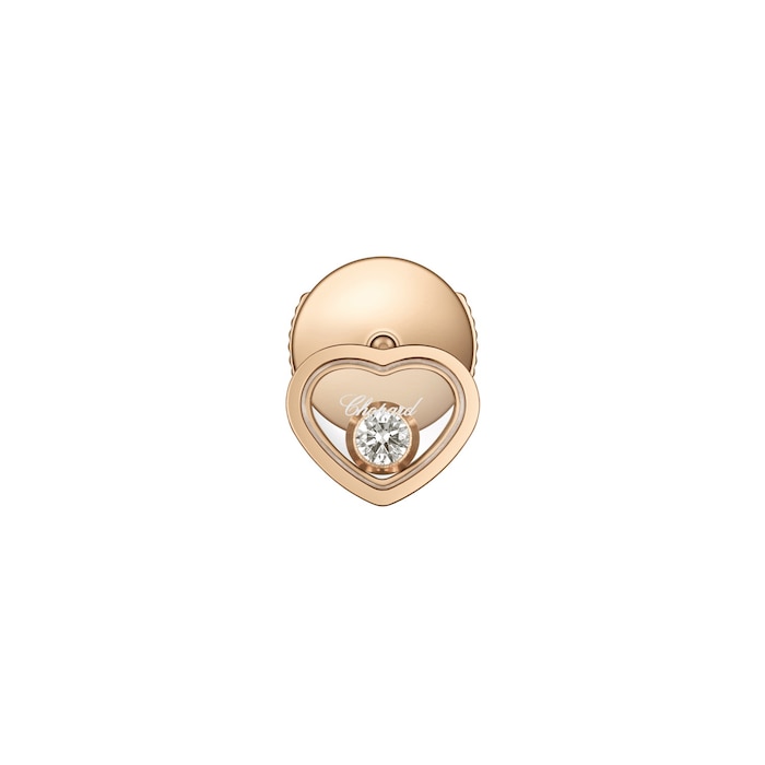 Chopard Happy Hearts Rose Gold Diamond Single Earring