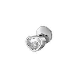 12950883 - Happy Hearts White Gold Diamond Single Earring