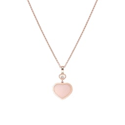 12950885 - Happy Hearts Pink Pendant Necklace
