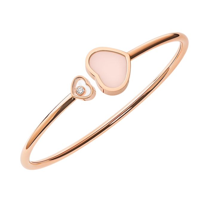 Pearl and Rhinestone Heart Wrist Cuff Bangle (Adjustable) - LilyFair Jewelry