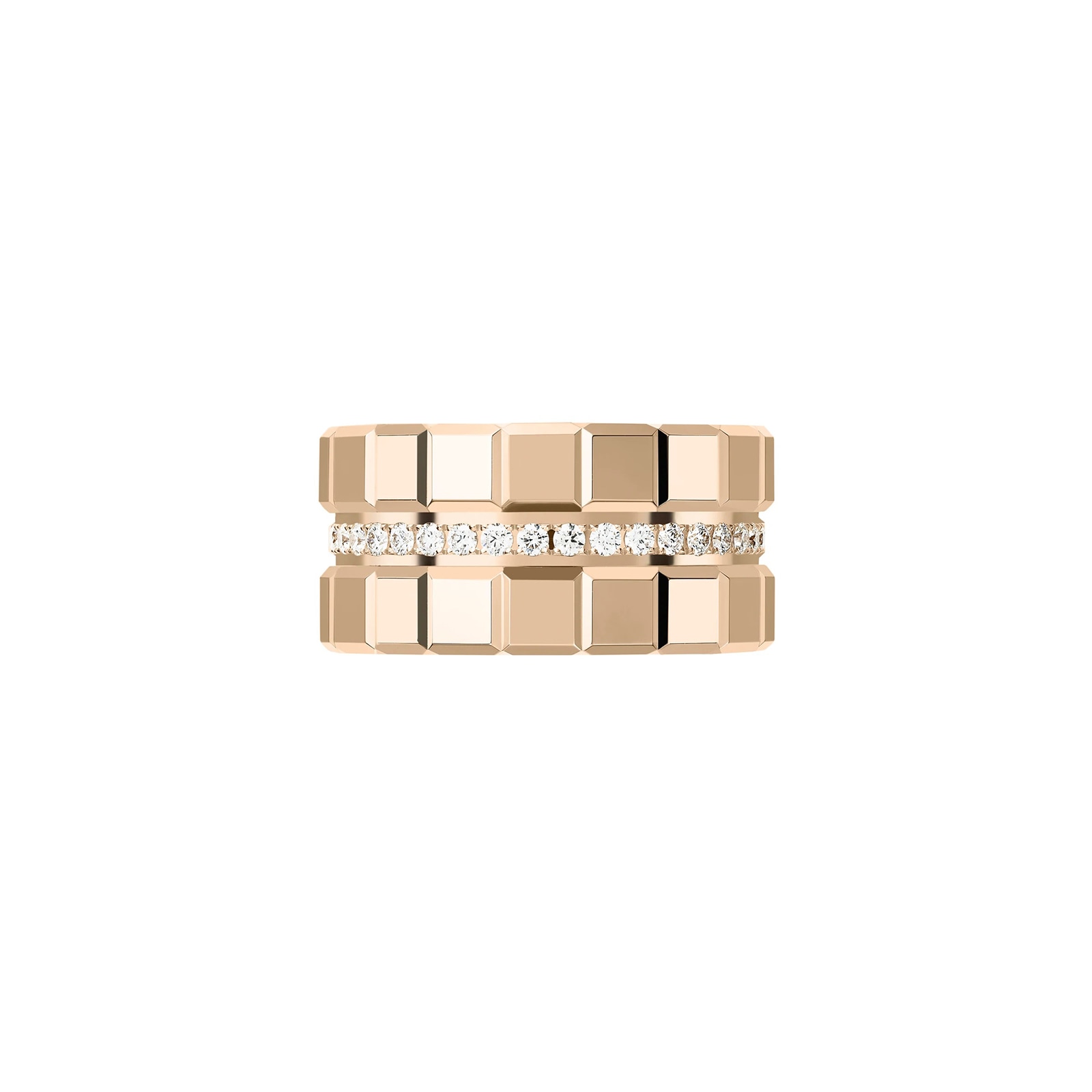 Chopard Ice Cube Ring Ethical Rose Gold Diamonds 827004 5040