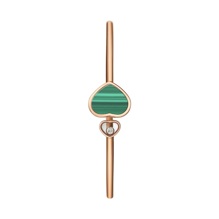 Chopard Happy Hearts Rose Gold Bangle - Green