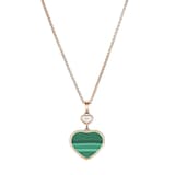 Chopard Happy Hearts Rose Gold Pendant - Green