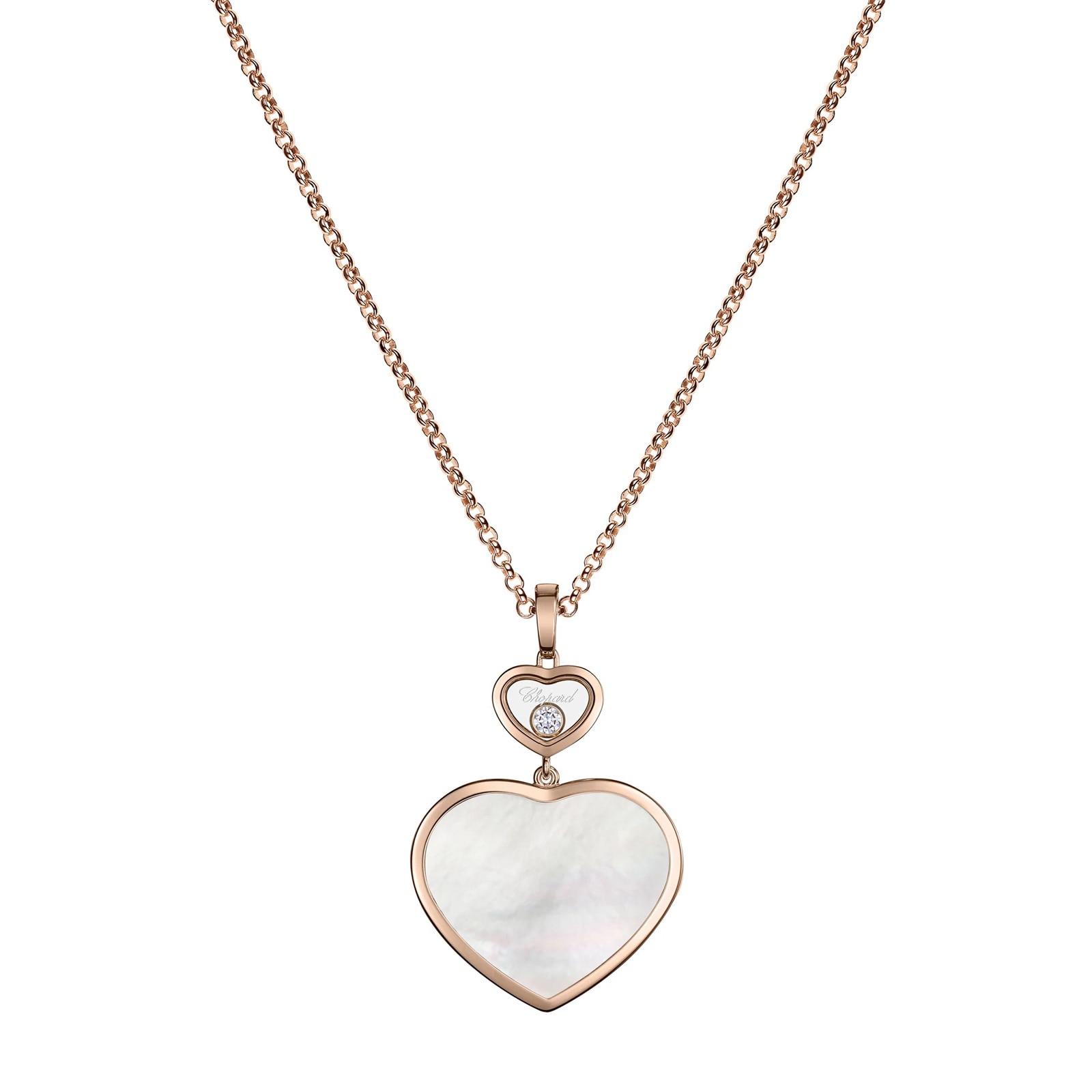 Chopard Happy Hearts Rose Gold Pendant - Mother of Pearl