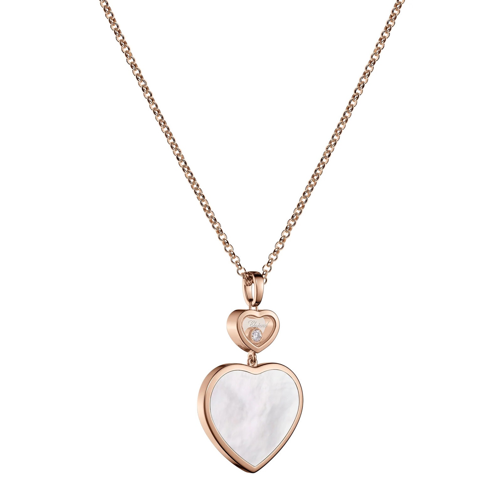 Chopard Happy Hearts Rose Gold Pendant - Mother of Pearl