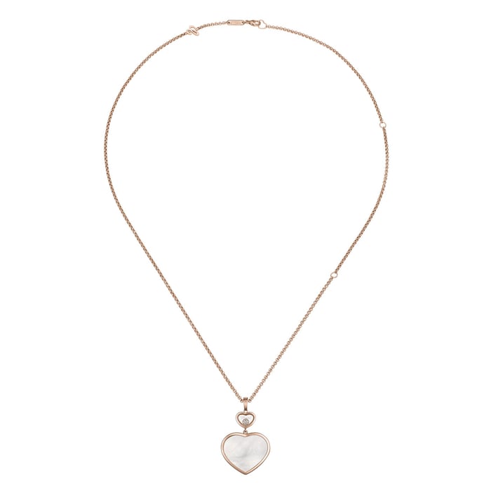 Chopard Happy Hearts Rose Gold Pendant - Mother of Pearl