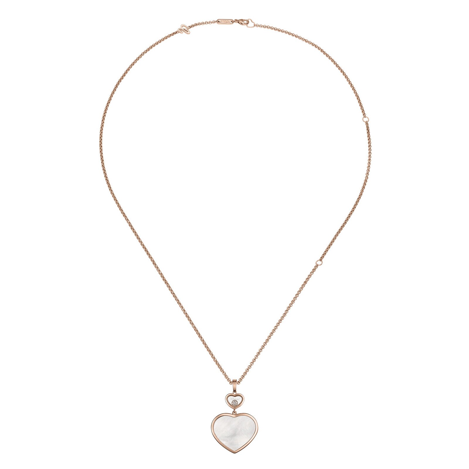Chopard Happy Hearts Rose Gold Pendant - Mother of Pearl