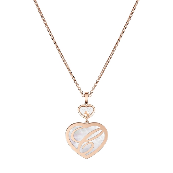 Chopard Happy Hearts Rose Gold Pendant - Mother of Pearl