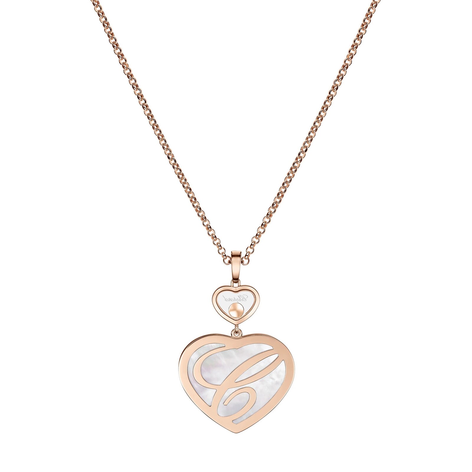 Chopard Happy Hearts Rose Gold Pendant - Mother of Pearl