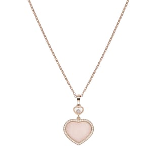 Chopard Happy Hearts Rose Gold Pendant - Pink Diamond
