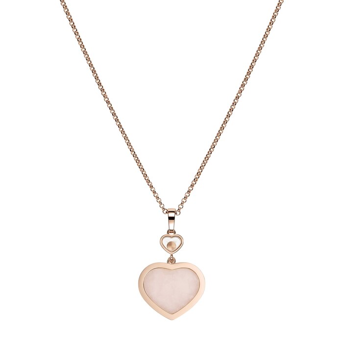 Chopard Happy Hearts Rose Gold Pendant - Pink Diamond