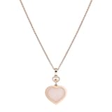 Chopard Happy Hearts Rose Gold Pendant - Pink Diamond