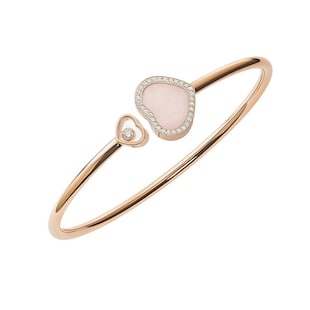 Chopard Happy Hearts Rose Gold Bangle - Pink Diamond