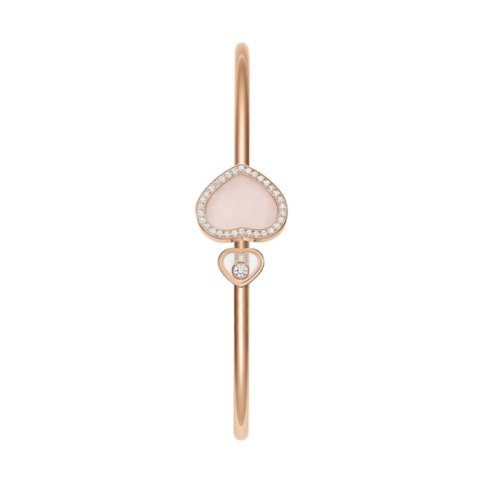 Chopard Happy Hearts Rose Gold Bangle - Pink Diamond