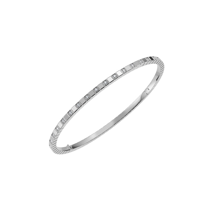 Chopard Ice Cube Bangle, Ethical White Gold, Half-Set Diamonds