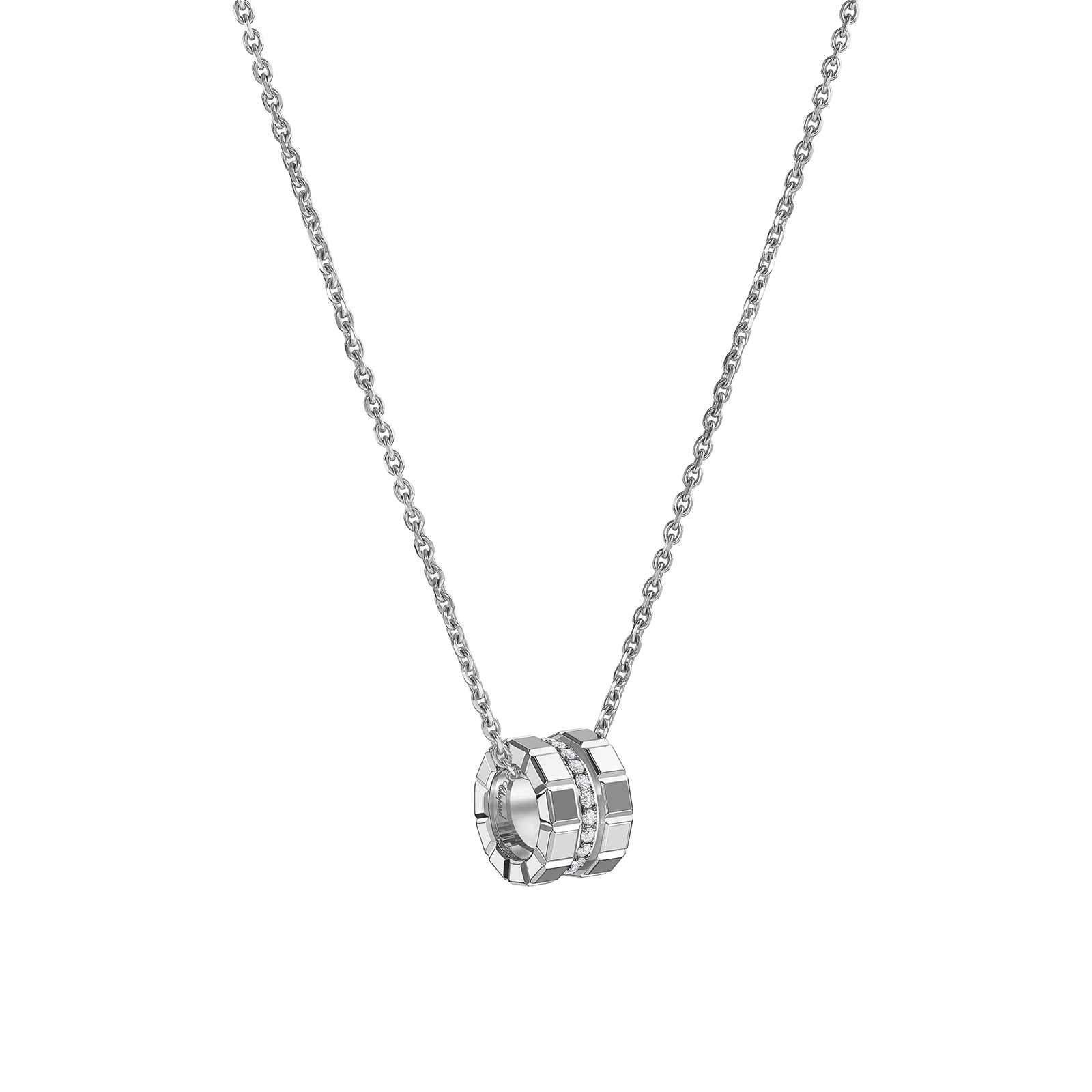 Chopard Ice Cube Pendant, Ethical White Gold, Diamonds