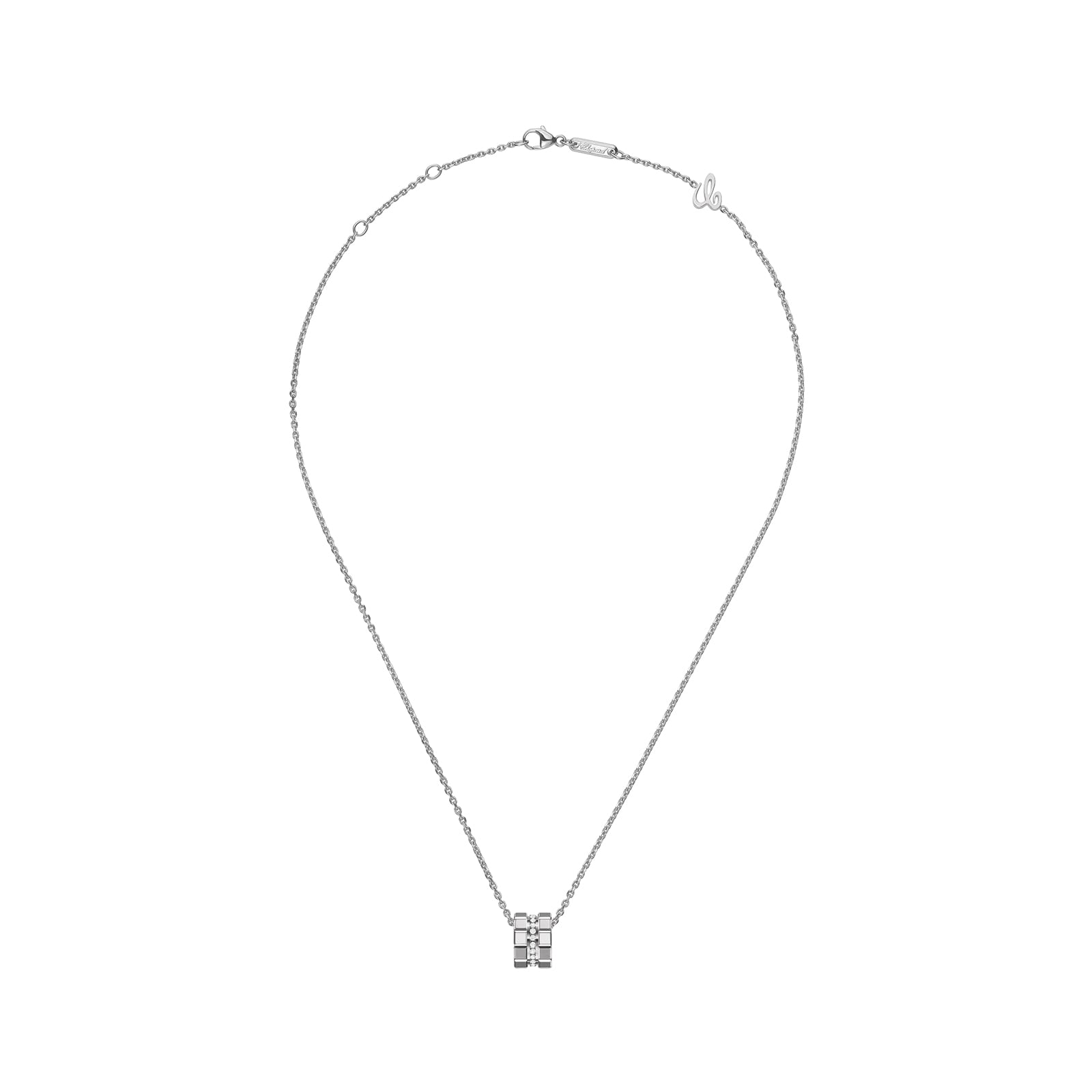 Chopard Ice Cube Pendant, Ethical White Gold, Diamonds Chopard Ice Cube Pendant, Ethical White Gold, Diamonds
