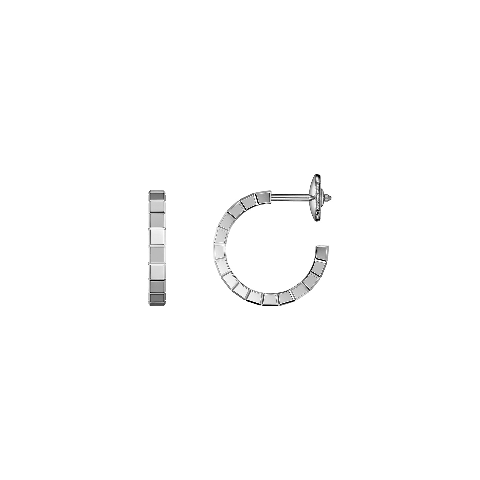 Chopard Ice Cube White Gold Hoop Earring Chopard Ice Cube White Gold Hoop Earring
