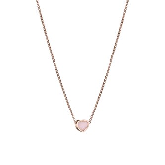 Chopard My Happy Hearts Necklace, Ethical Rose Gold, Pink Opal
