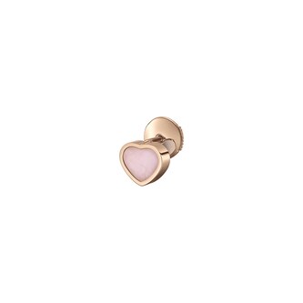 Chopard My Happy Hearts Single Earring, Ethical Rose Gold, Pink Opal