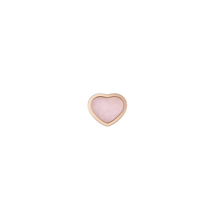 Chopard My Happy Hearts Single Earring, Ethical Rose Gold, Pink Opal