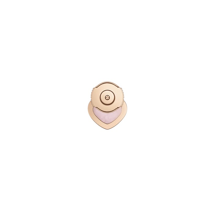 Chopard My Happy Hearts Single Earring, Ethical Rose Gold, Pink Opal