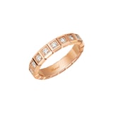 Chopard Ice Cube Ring, ethical rose gold, full-set diamonds