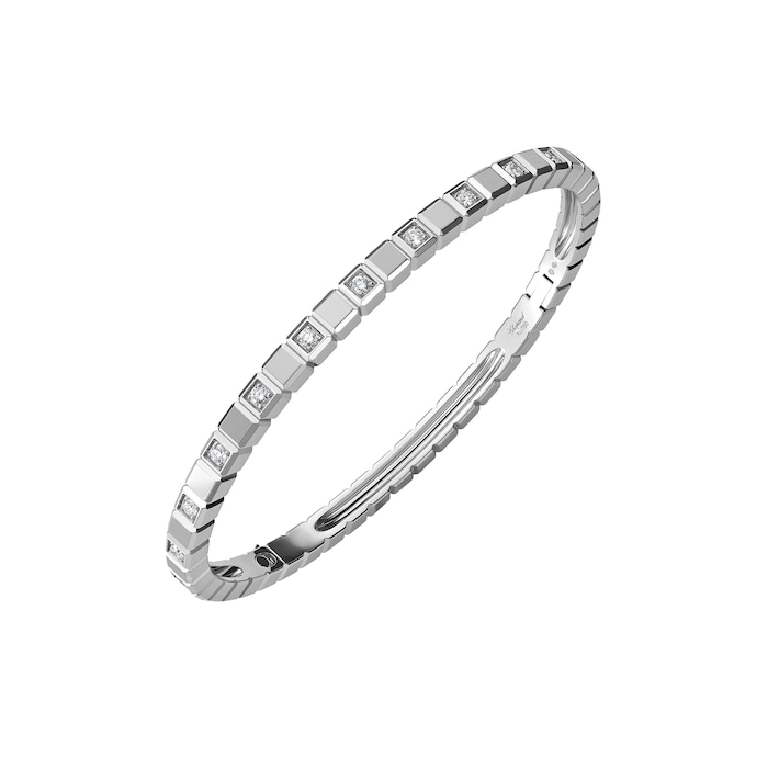Chopard Ice Cube Bangle, Ethical White Gold, Half Set Diamonds