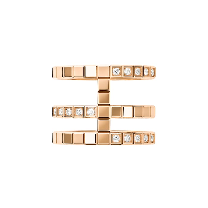 Chopard Ice Cube Ring, ethical rose gold, diamonds