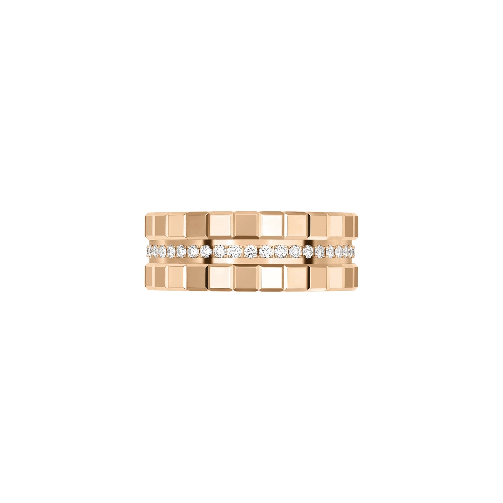 Chopard Ice Cube Ring, Ethical Rose Gold, Diamonds - Size 53 Chopard Ice Cube Ring, Ethical Rose Gold, Diamonds - Size 53