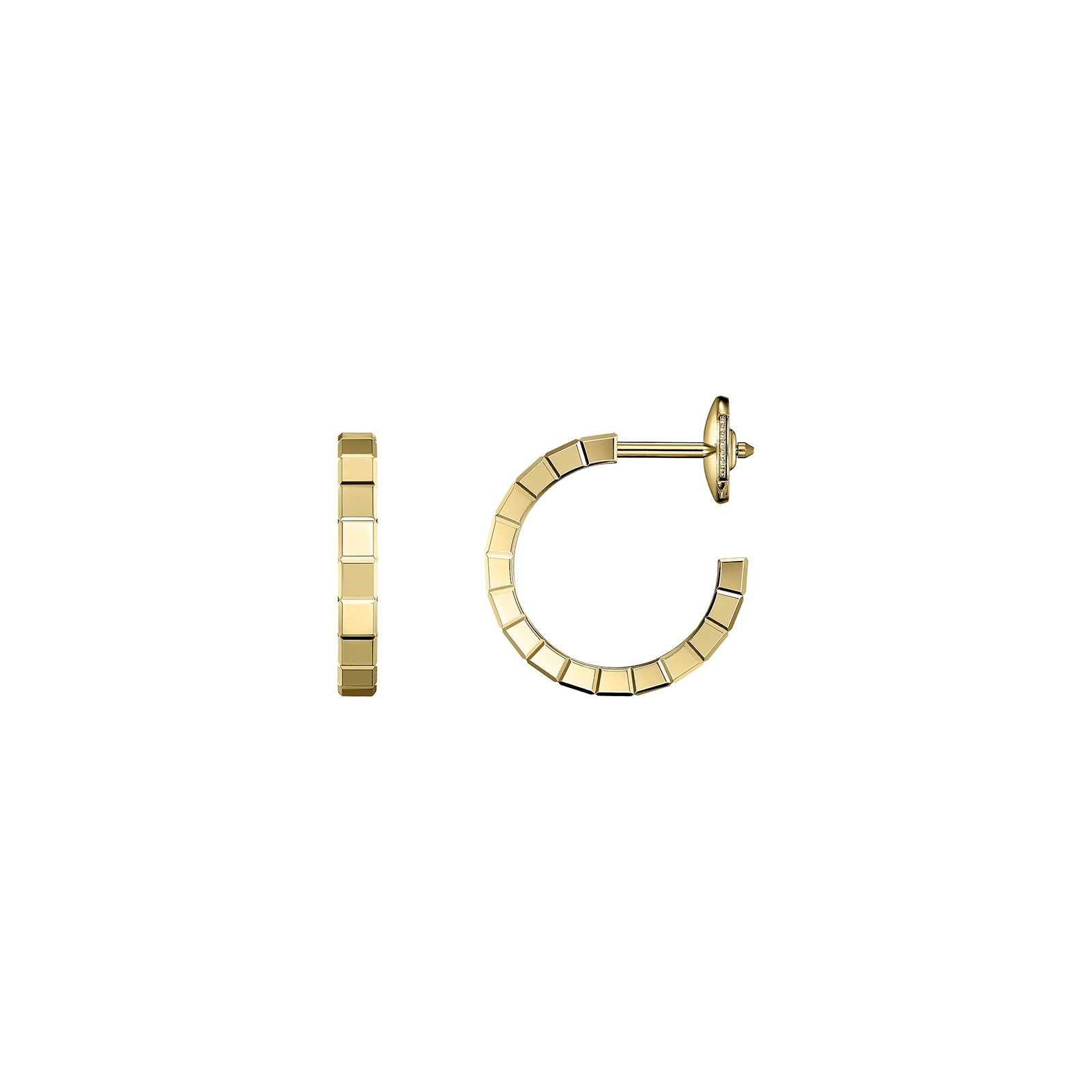 Chopard Ice Cube Yellow Gold Hoop Earring Chopard Ice Cube Yellow Gold Hoop Earring
