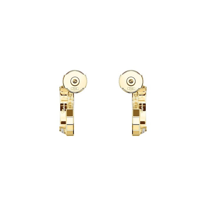 Chopard Ice Cube Yellow Gold & Diamond Hoop Earring