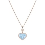 Chopard Happy Hearts Pendant, Ethical Rose Gold, Diamonds, Turquoise Mother Of Pearl