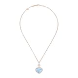 Chopard Happy Hearts Pendant, Ethical Rose Gold, Diamonds, Turquoise Mother Of Pearl