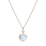 Chopard Happy Hearts Pendant, Ethical Rose Gold, Diamonds, Turquoise Mother Of Pearl