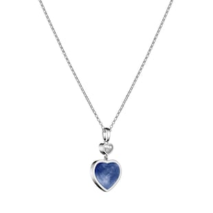 Chopard Happy Hearts Pendant, Ethical White Gold, Diamonds, Blue Mother Of Pearl