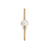 Chopard Happy Hearts Bangle In Ethical 18ct Rose Gold With Diamond And Mother Of Pearl - Size Medium