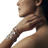 Chopard Happy Hearts Bangle In Ethical 18ct Rose Gold With Diamond And Mother Of Pearl - Size Medium