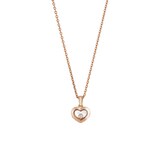 Chopard Happy Hearts Pendant In Ethical 18ct Rose Gold With Diamond