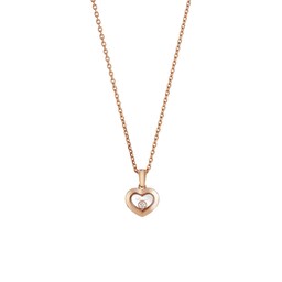12951119 - Happy Hearts Pendant In Ethical 18ct Rose Gold With Diamond