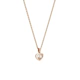 Chopard Happy Hearts Pendant In Ethical 18ct Rose Gold With Diamond