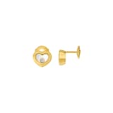 Chopard Happy Hearts Stud Earrings In Ethical 18ct Yellow Gold With Diamonds