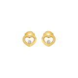 Chopard Happy Hearts Stud Earrings In Ethical 18ct Yellow Gold With Diamonds