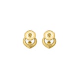 Chopard Happy Hearts Stud Earrings In Ethical 18ct Yellow Gold With Diamonds