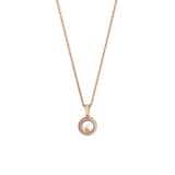 Chopard Happy Diamonds Icons Pendant In Ethical 18ct Rose Gold With Diamond