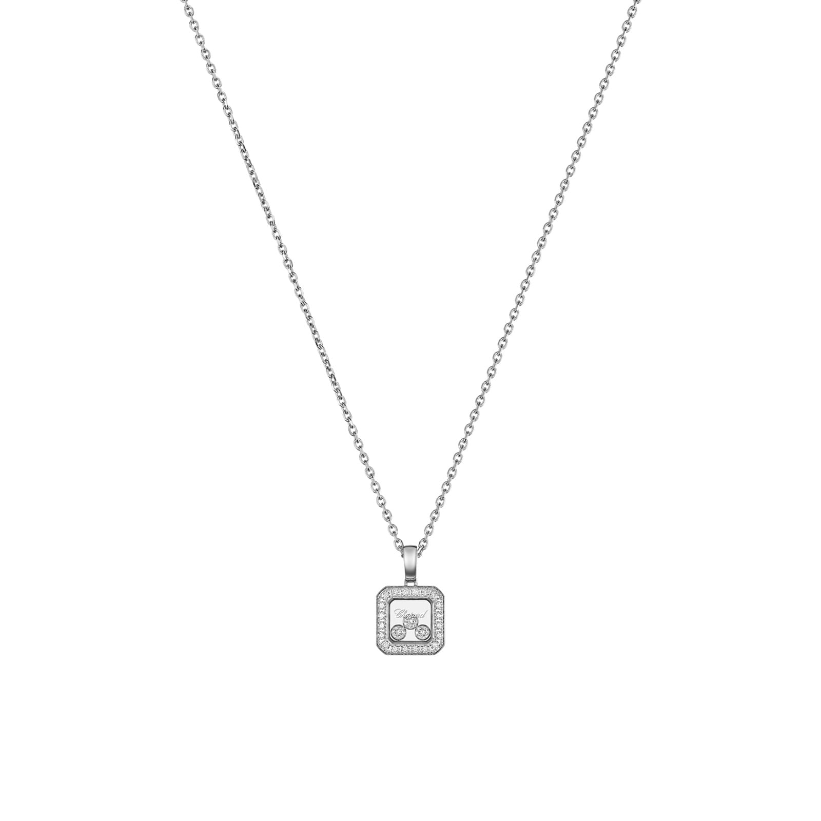 Chopard Happy Diamonds Icons Pendant In Ethical 18ct White Gold With Diamonds