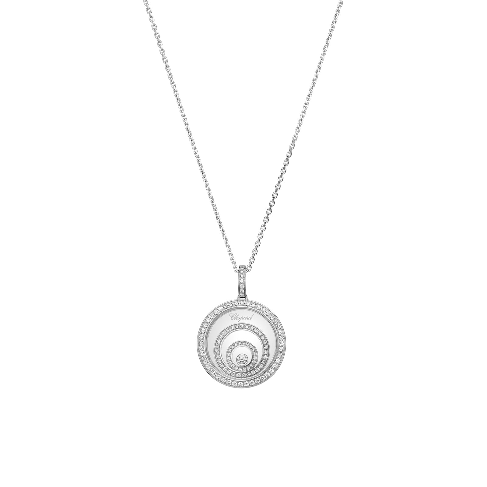 Chopard Happy Spirit Pendant In Ethical 18ct White Gold With Diamonds