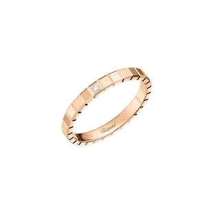 Chopard Ice Cube Ring In Ethical 18ct Rose Gold With Diamond