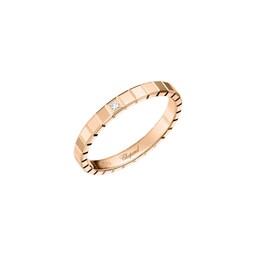 12951140 - Ice Cube Ring In Ethical 18ct Rose Gold With Diamond